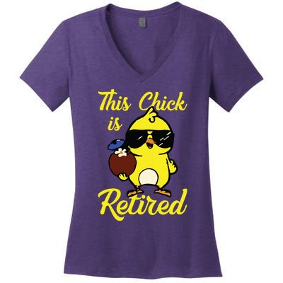 Retired Women Funny Retirement For Women Women's V-Neck T-Shirt