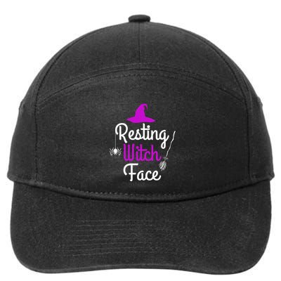 Resting Witch Face Halloween Fall Funny Trick Or Treat Sassy Great Gift 7-Panel Snapback Hat