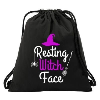 Resting Witch Face Halloween Fall Funny Trick Or Treat Sassy Great Gift Drawstring Bag