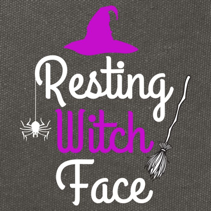 Resting Witch Face Halloween Fall Funny Trick Or Treat Sassy Great Gift Cotton Canvas Backpack