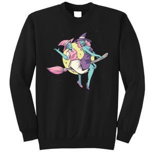 Retro Witches Flying Sweatshirt