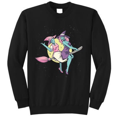 Retro Witches Flying Sweatshirt