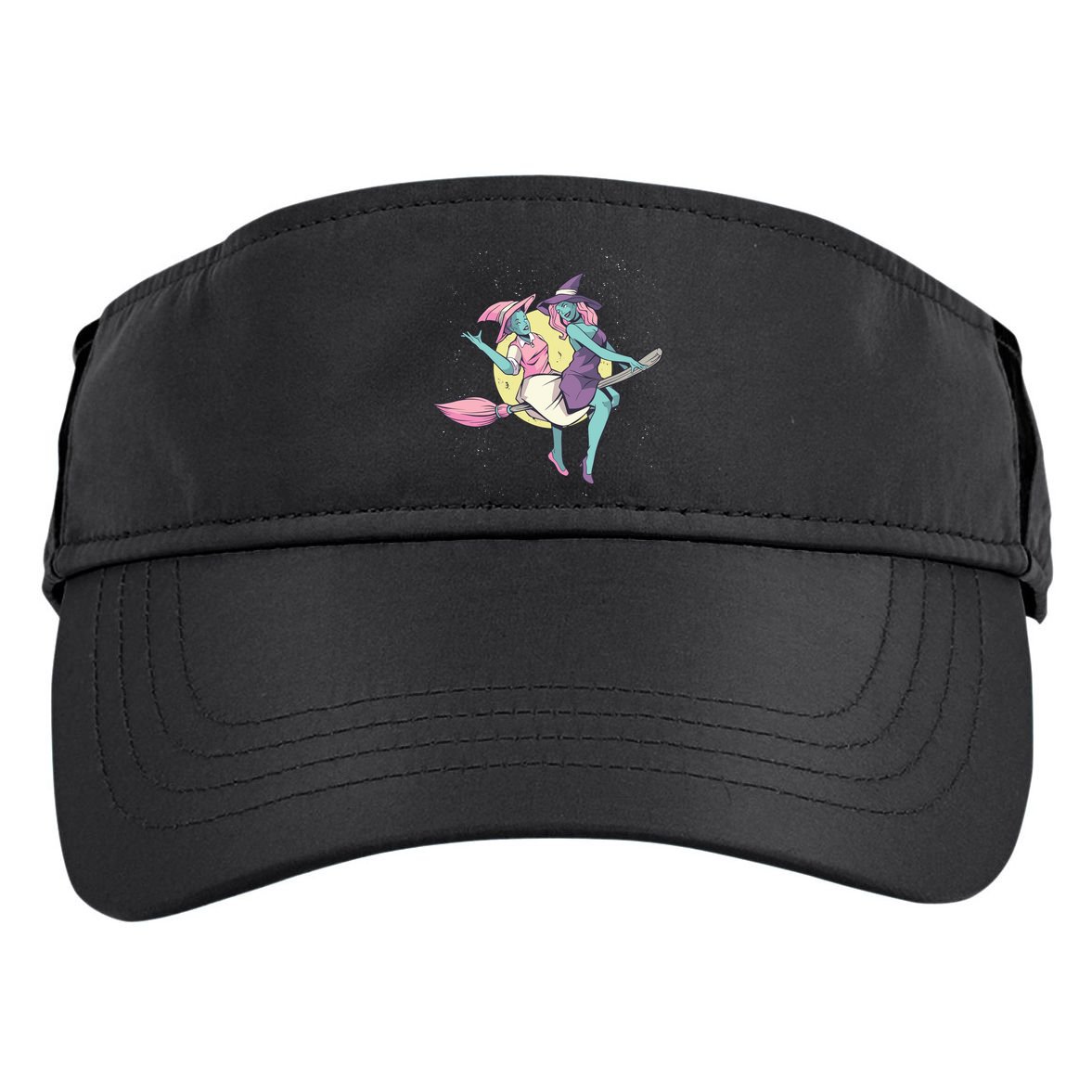 Retro Witches Flying Adult Drive Performance Visor