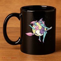 Retro Witches Flying 11oz C Handle Ceramic Mug