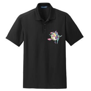 Retro Witches Flying Dry Zone Grid Polo