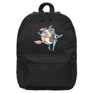 Retro Witches Flying 16 in Basic Backpack