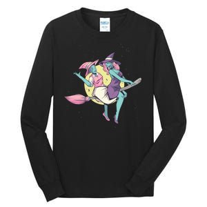 Retro Witches Flying Tall Long Sleeve T-Shirt