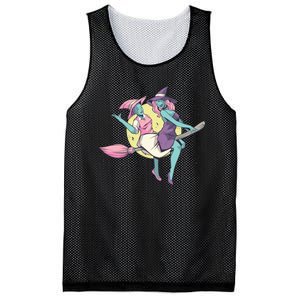 Retro Witches Flying Mesh Reversible Basketball Jersey Tank