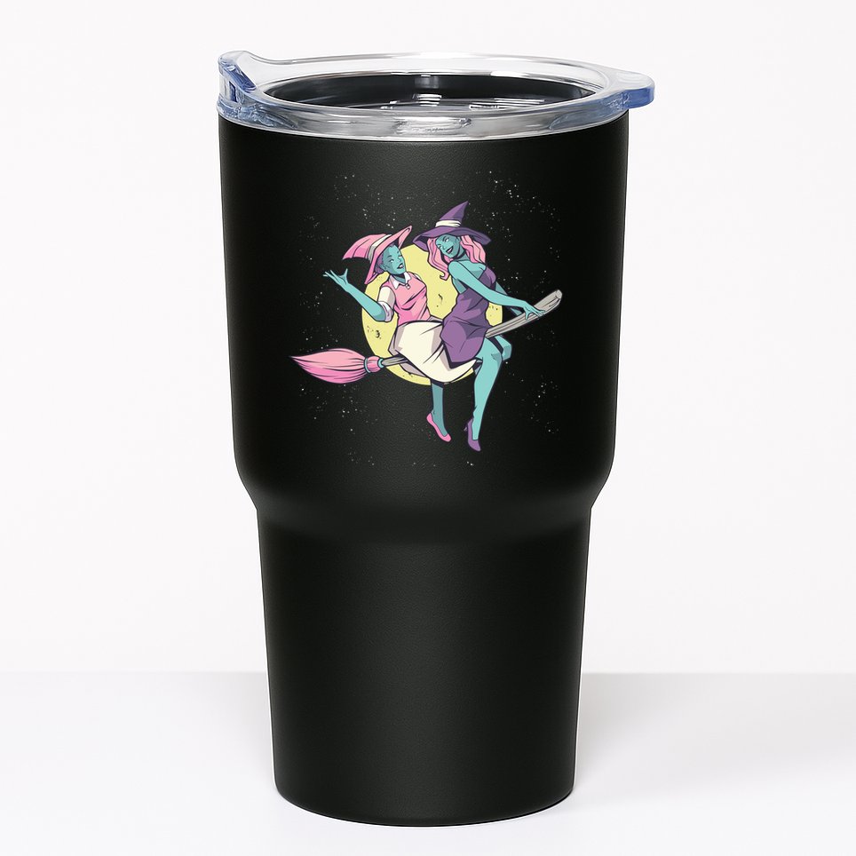 Retro Witches Flying Tumbler