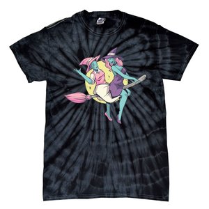 Retro Witches Flying Tie-Dye T-Shirt