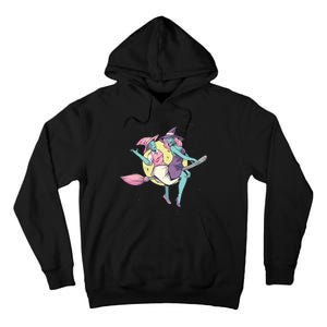 Retro Witches Flying Tall Hoodie