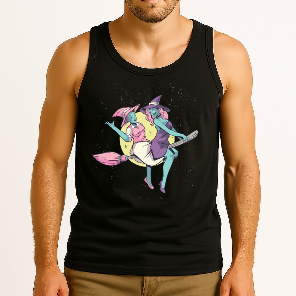 Retro Witches Flying Tank Top