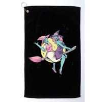 Retro Witches Flying Golf Towel