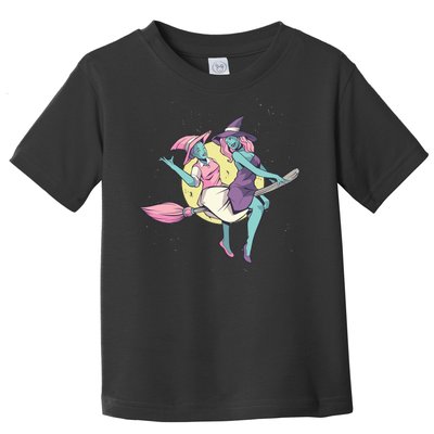 Retro Witches Flying Toddler T-Shirt