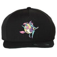 Retro Witches Flying Wool Snapback Cap