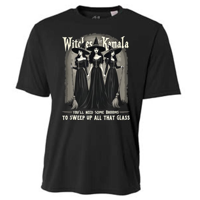 Retro Witches For Kamala Youll Need Some Brooms To Sweep Up Cooling Performance Crew T-Shirt