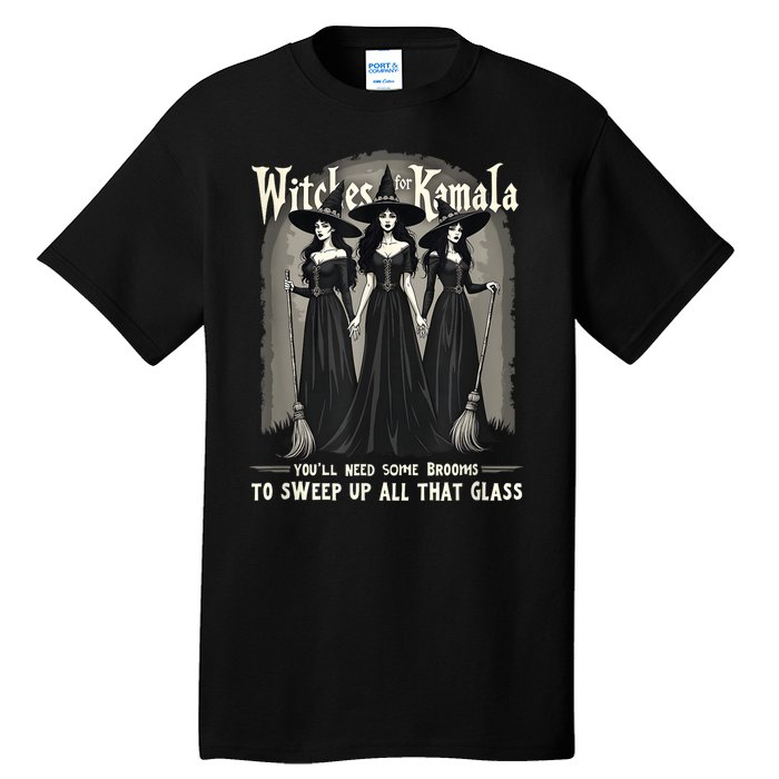 Retro Witches For Kamala Youll Need Some Brooms To Sweep Up Tall T-Shirt