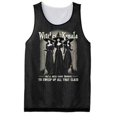 Retro Witches For Kamala Youll Need Some Brooms To Sweep Up Mesh Reversible Basketball Jersey Tank