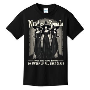 Retro Witches For Kamala Youll Need Some Brooms To Sweep Up Kids T-Shirt