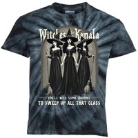 Retro Witches For Kamala Youll Need Some Brooms To Sweep Up Kids Tie-Dye T-Shirt