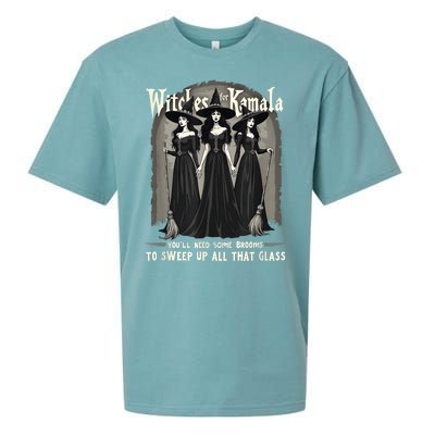 Retro Witches For Kamala Youll Need Some Brooms To Sweep Up Sueded Cloud Jersey T-Shirt