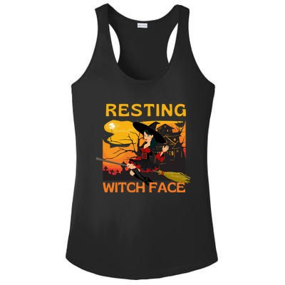 Resting Witch Face Fun Halloween Gift Ladies PosiCharge Competitor Racerback Tank