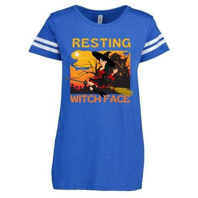 Resting Witch Face Fun Halloween Gift Enza Ladies Jersey Football T-Shirt