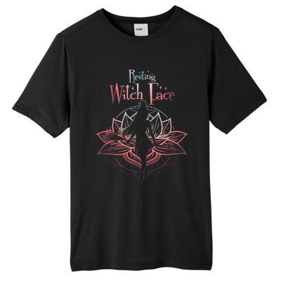 Resting Witch Face Halloween Lotus Flower For Yogi Witch Gift Tall Fusion ChromaSoft Performance T-Shirt