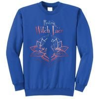 Resting Witch Face Halloween Lotus Flower For Yogi Witch Gift Tall Sweatshirt