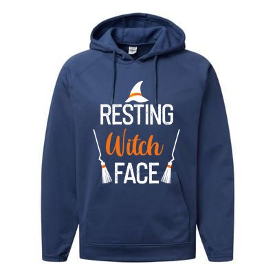 Resting Witch Face Great Gift Performance Fleece Hoodie