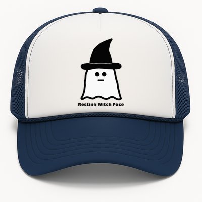 Resting Witch Face Funny Ghost Halloween Trucker Hat