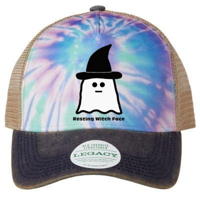 Resting Witch Face Funny Ghost Halloween Legacy Tie Dye Trucker Hat