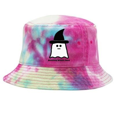 Resting Witch Face Funny Ghost Halloween Tie-Dyed Bucket Hat