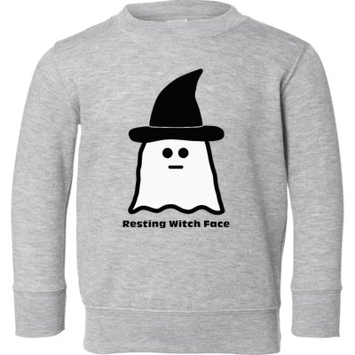 Resting Witch Face Funny Ghost Halloween Toddler Sweatshirt