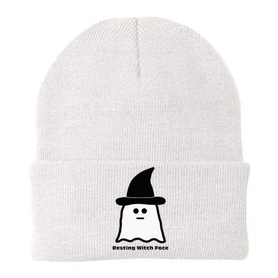 Resting Witch Face Funny Ghost Halloween Knit Cap Winter Beanie