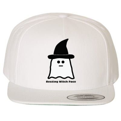 Resting Witch Face Funny Ghost Halloween Wool Snapback Cap