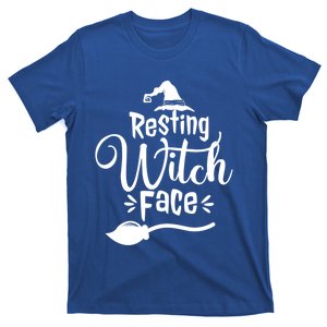 Resting Witch Face Hat Broom Cute Funny Halloween Funny Gift T-Shirt