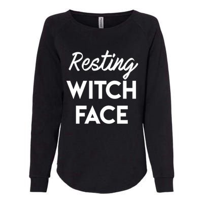 Resting Witch Face Cute Gift Womens California Wash Sweatshirt