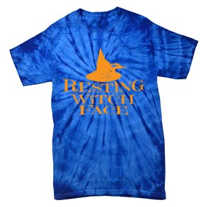 Resting Witch Face Orange Witch Hat Cute Gift Tie-Dye T-Shirt