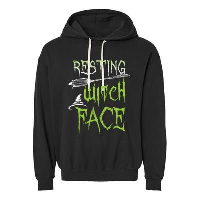 Resting Witch Face Party Gift Garment-Dyed Fleece Hoodie