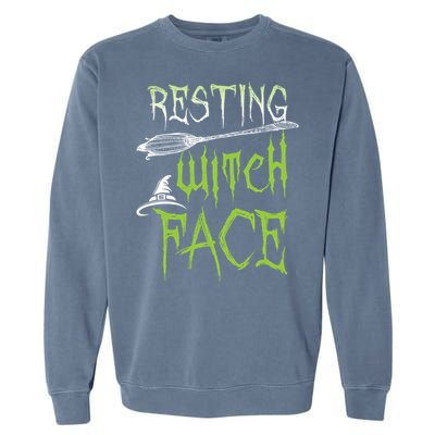 Resting Witch Face Party Gift Garment-Dyed Sweatshirt