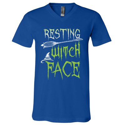 Resting Witch Face Party Gift V-Neck T-Shirt