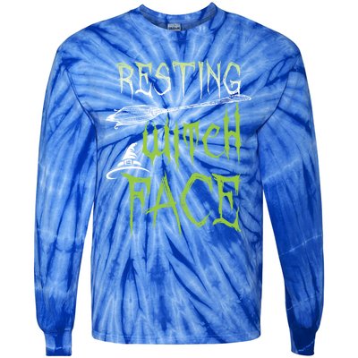 Resting Witch Face Party Gift Tie-Dye Long Sleeve Shirt