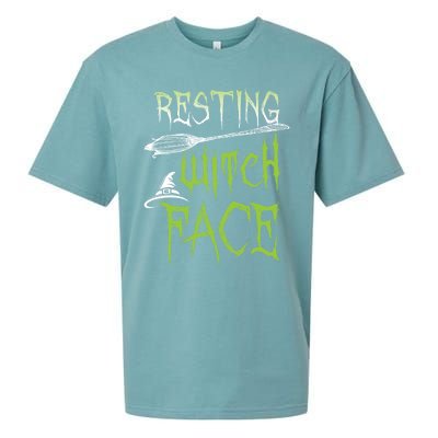 Resting Witch Face Party Gift Sueded Cloud Jersey T-Shirt