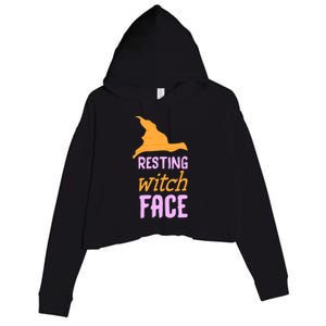 Resting Witch Face Gift Crop Fleece Hoodie