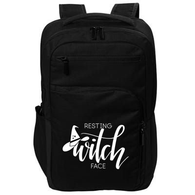 Resting Witch Face With Witch Hat Funny Halloween Design Funny Gift Impact Tech Backpack