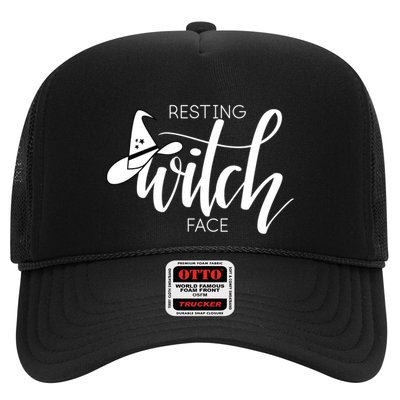 Resting Witch Face With Witch Hat Funny Halloween Design Funny Gift Trucker Hat