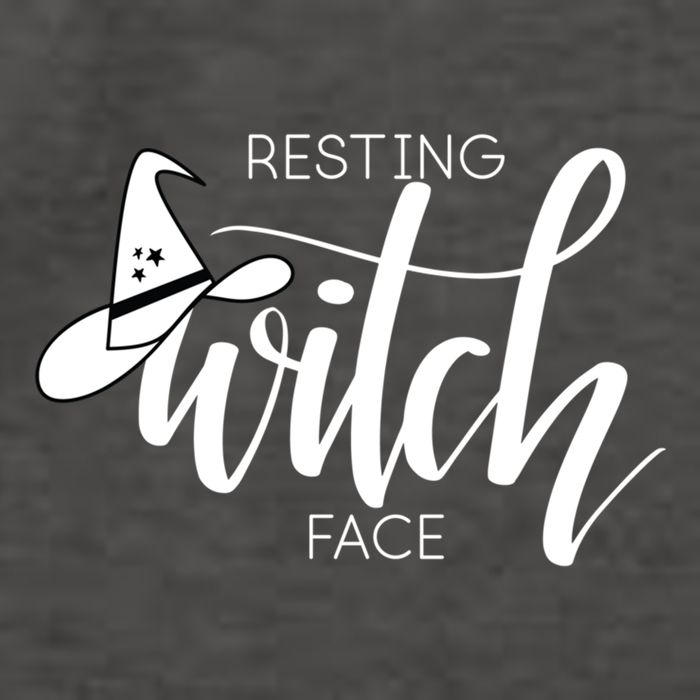 Resting Witch Face With Witch Hat Funny Halloween Design Funny Gift Vector Backpack