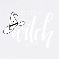 Resting Witch Face With Witch Hat Funny Halloween Design Funny Gift Garment-Dyed Sweatshirt
