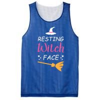 Resting Witch Face Halloween Broomstick Witch Hat Gift Mesh Reversible Basketball Jersey Tank